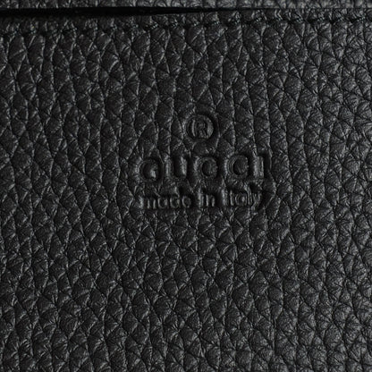 Gucci Pebbled Calfskin Large Bamboo Convertible Tote Black 6 of 7