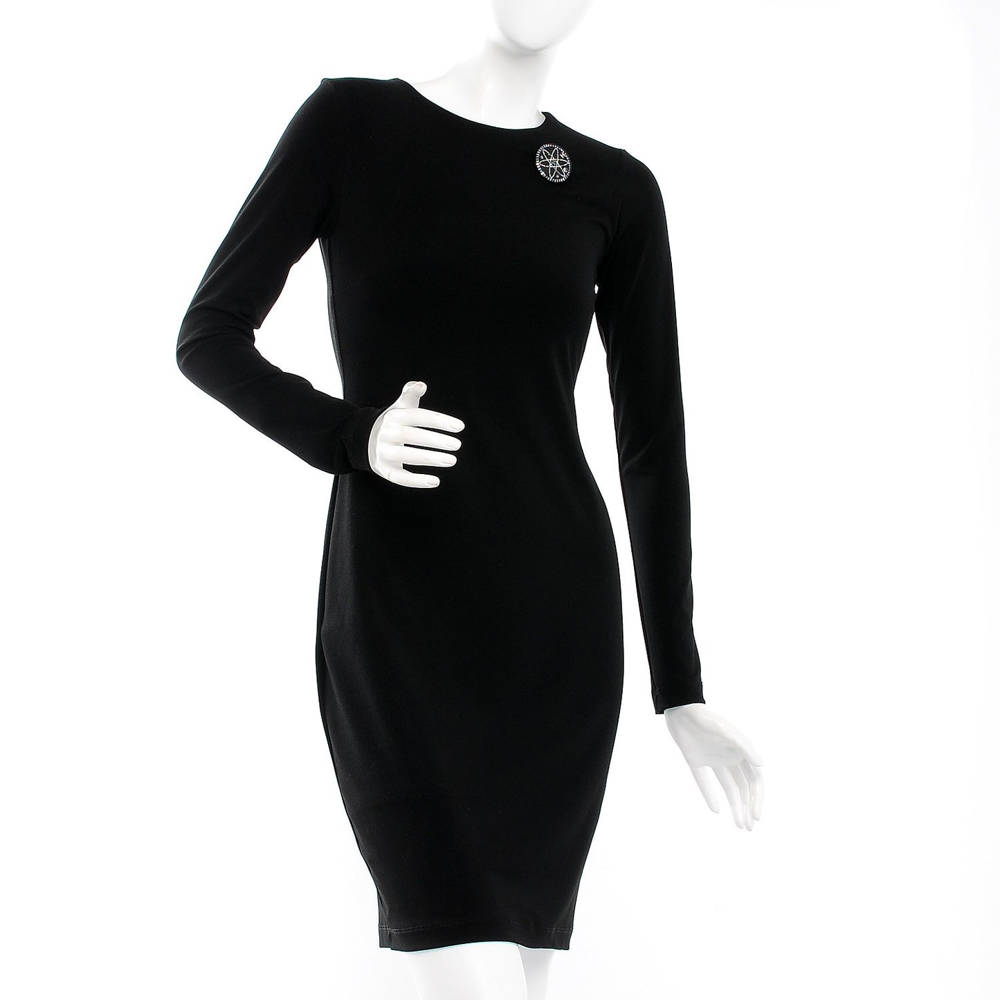 Glittered Resin Strass Brooch Black Pink