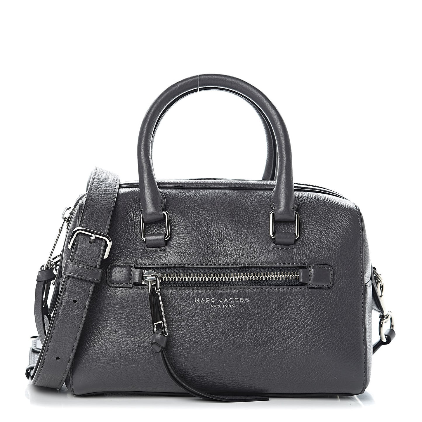 Calfskin Recruit Bauletto Satchel Tote Bag Grey