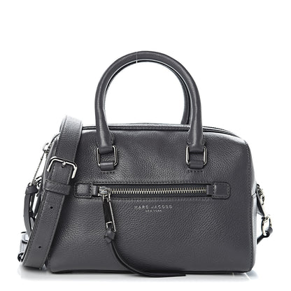 Marc Jacobs Calfskin Recruit Bauletto Satchel Tote Bag Grey 1 of 10
