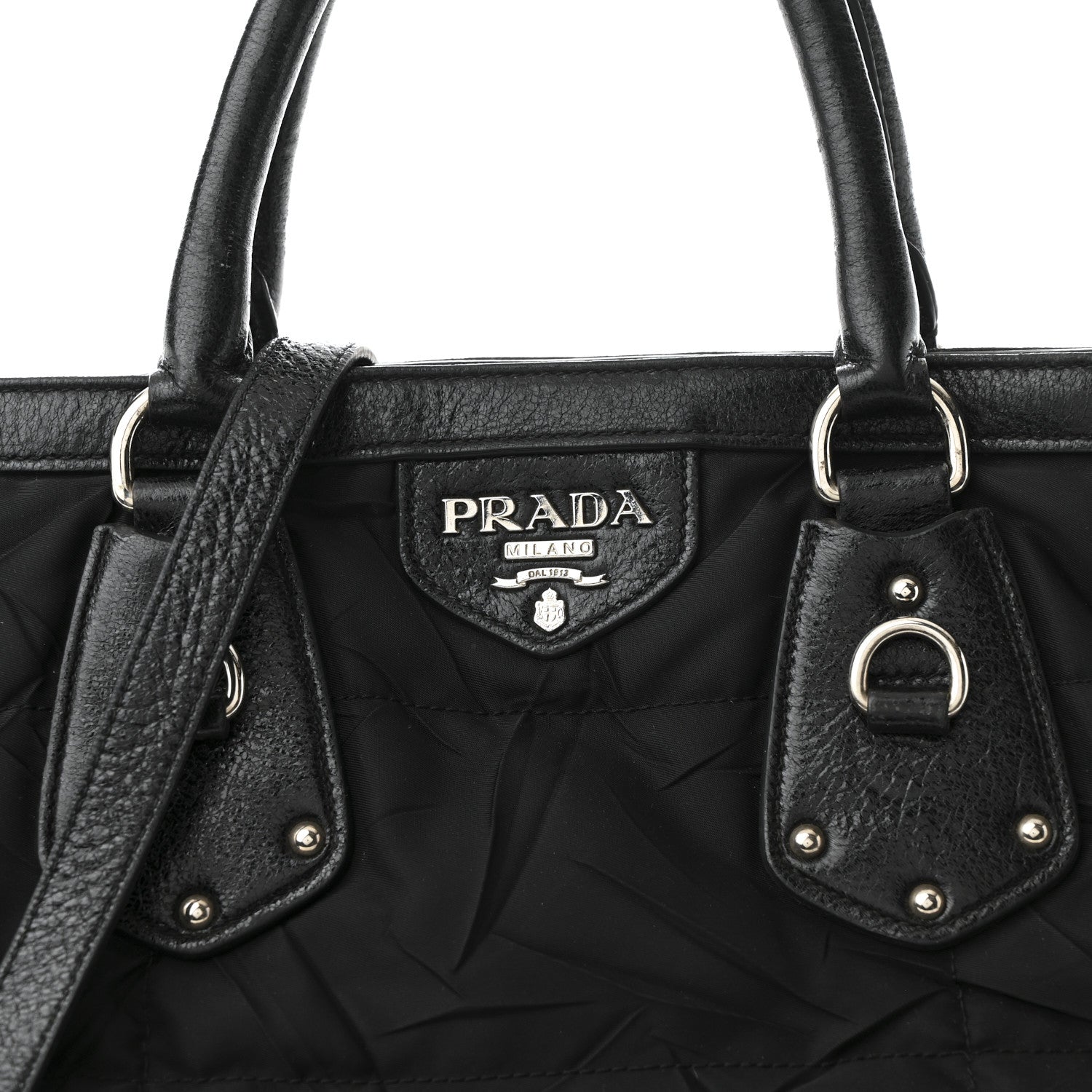 Prada Tessuto Nylon Cervo Lux 24H Tote Black 8 of 11