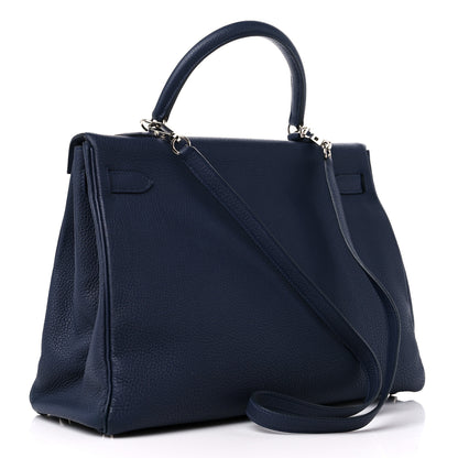 Hermes Togo Kelly Retourne 35 Bleu Nuit 3 of 16