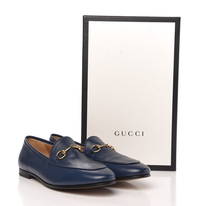 Gucci Malaga Kid Womens Jordaan Loafers 38.5 Blue Agata 10 of 10