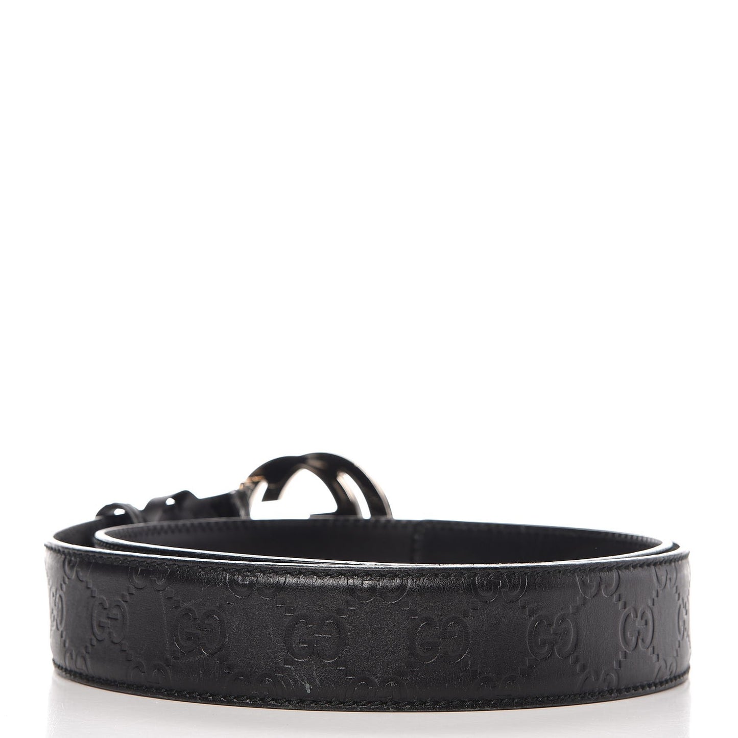 Guccissima Interlocking G Belt 100 40 Black