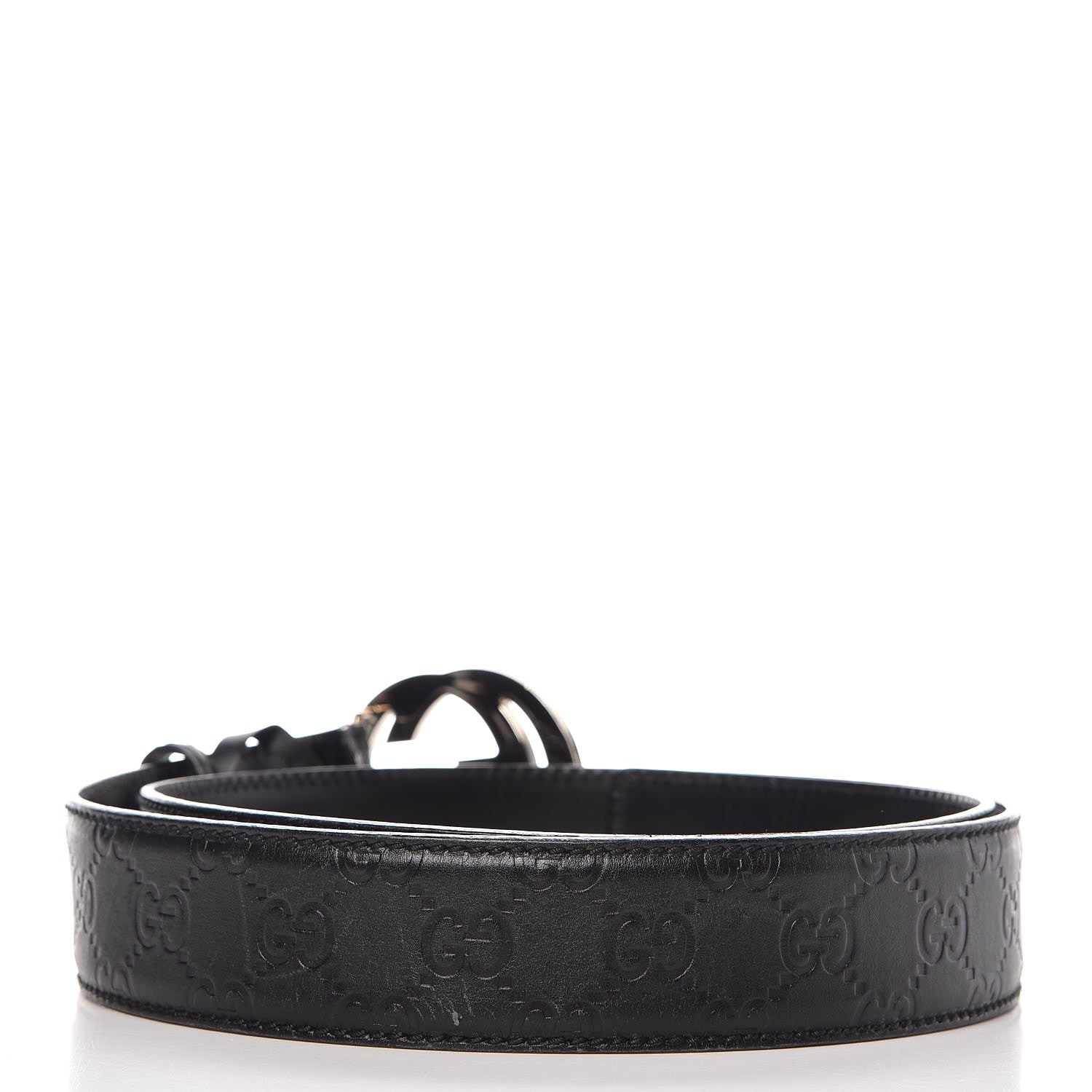 Gucci Guccissima Interlocking G Belt 100 40 Black 3 of 7