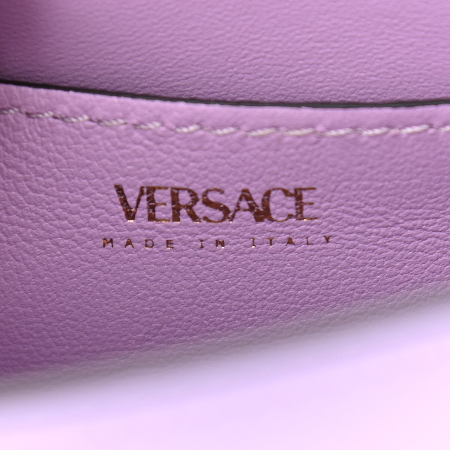 Versace Calfskin Medusa Small Top Handle Handbag Lilac 6 of 9