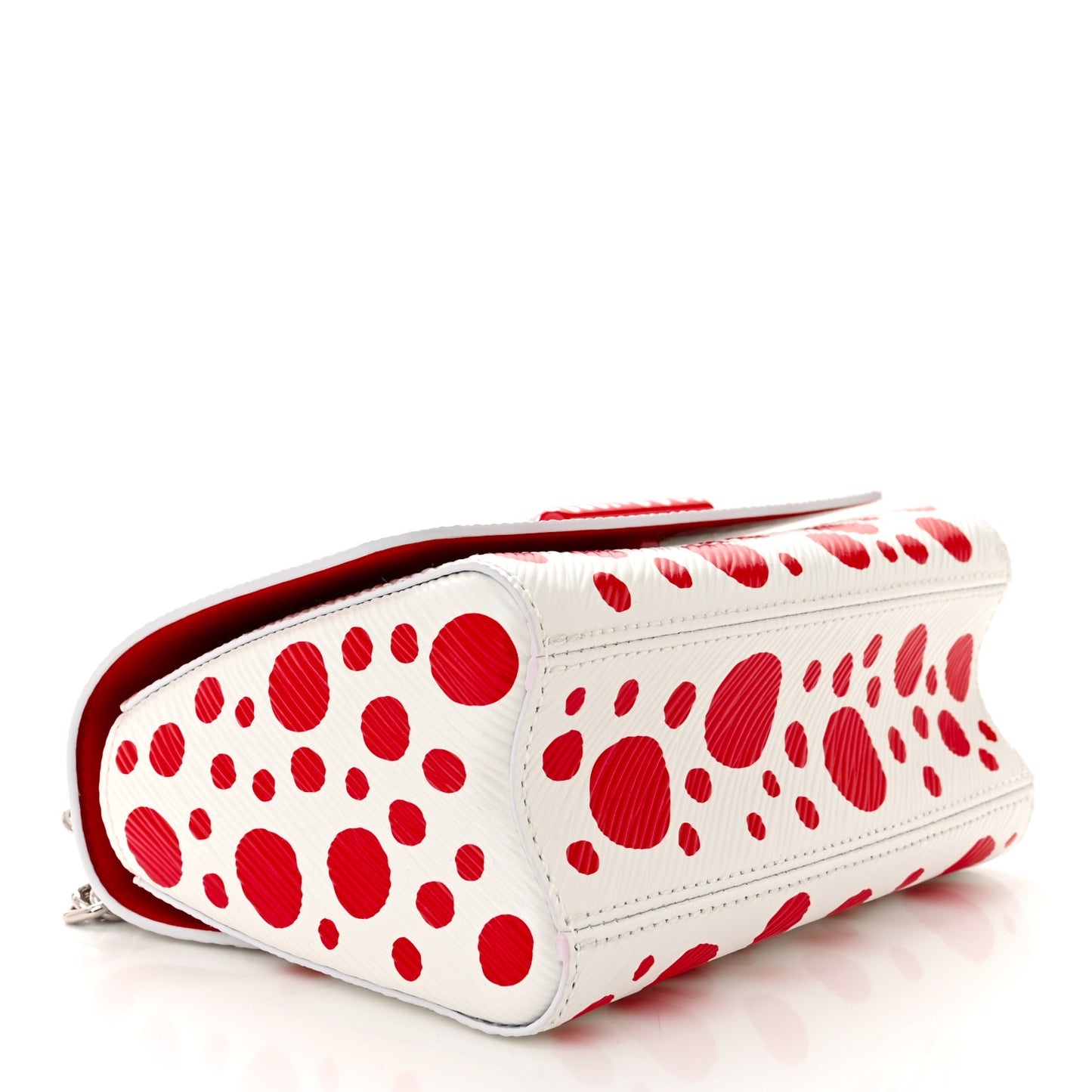 LV X YK Epi Infinity Dots Twist Shoulder Bag PM White Red