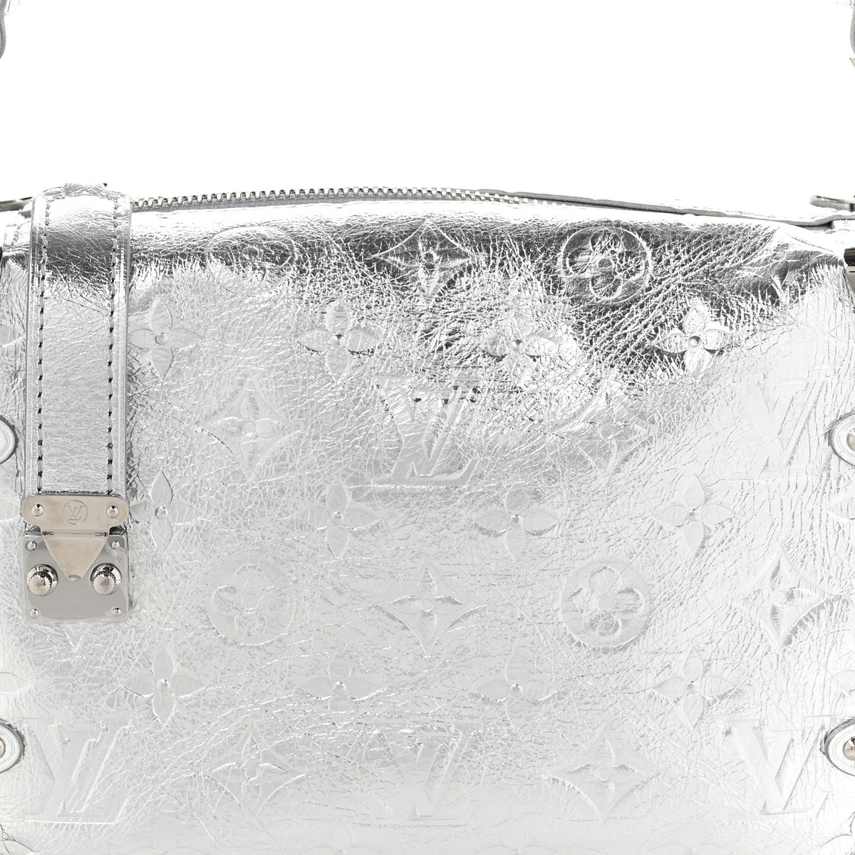 Louis Vuitton Calfskin Monogram Miroir LV Ski Side Trunk MM Silver 7 of 9