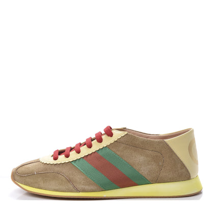 Gucci Suede Web Mens Rocket Sneakers 7 Nocciola Burro 1 of 9