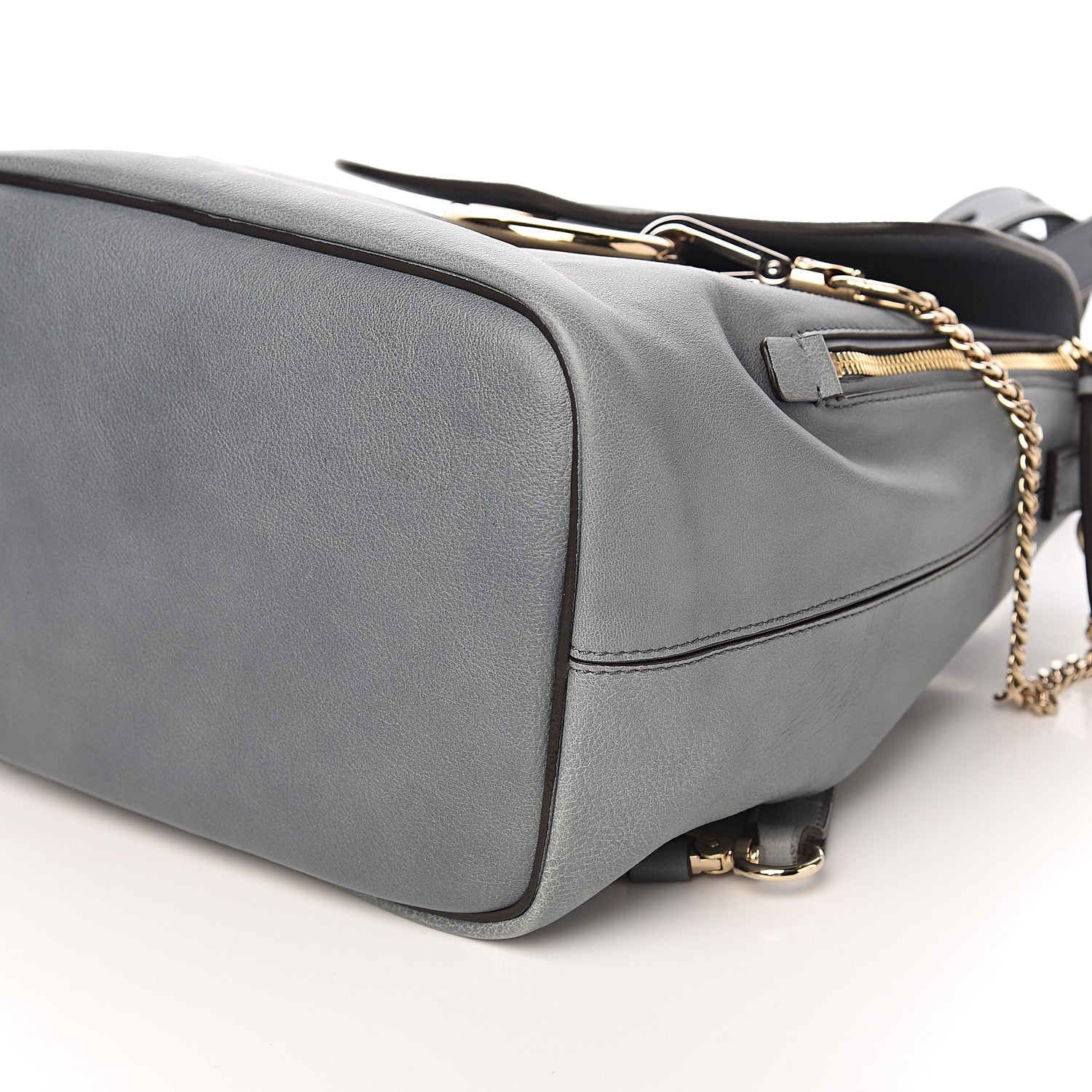 Chloe Suede Calfskin Medium Faye Backpack Cloudy Blue 8 of 9