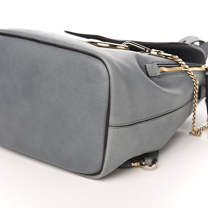 Chloe Suede Calfskin Medium Faye Backpack Cloudy Blue 8 of 9