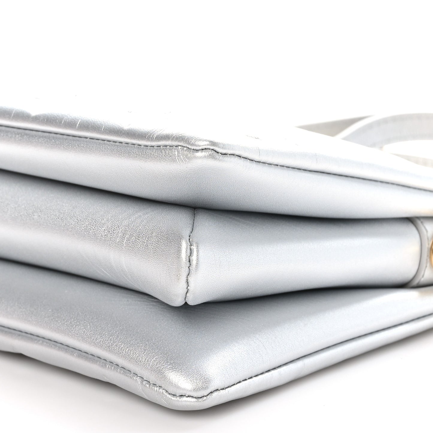 Lambskin Embossed Monogram Coussin BB Silver