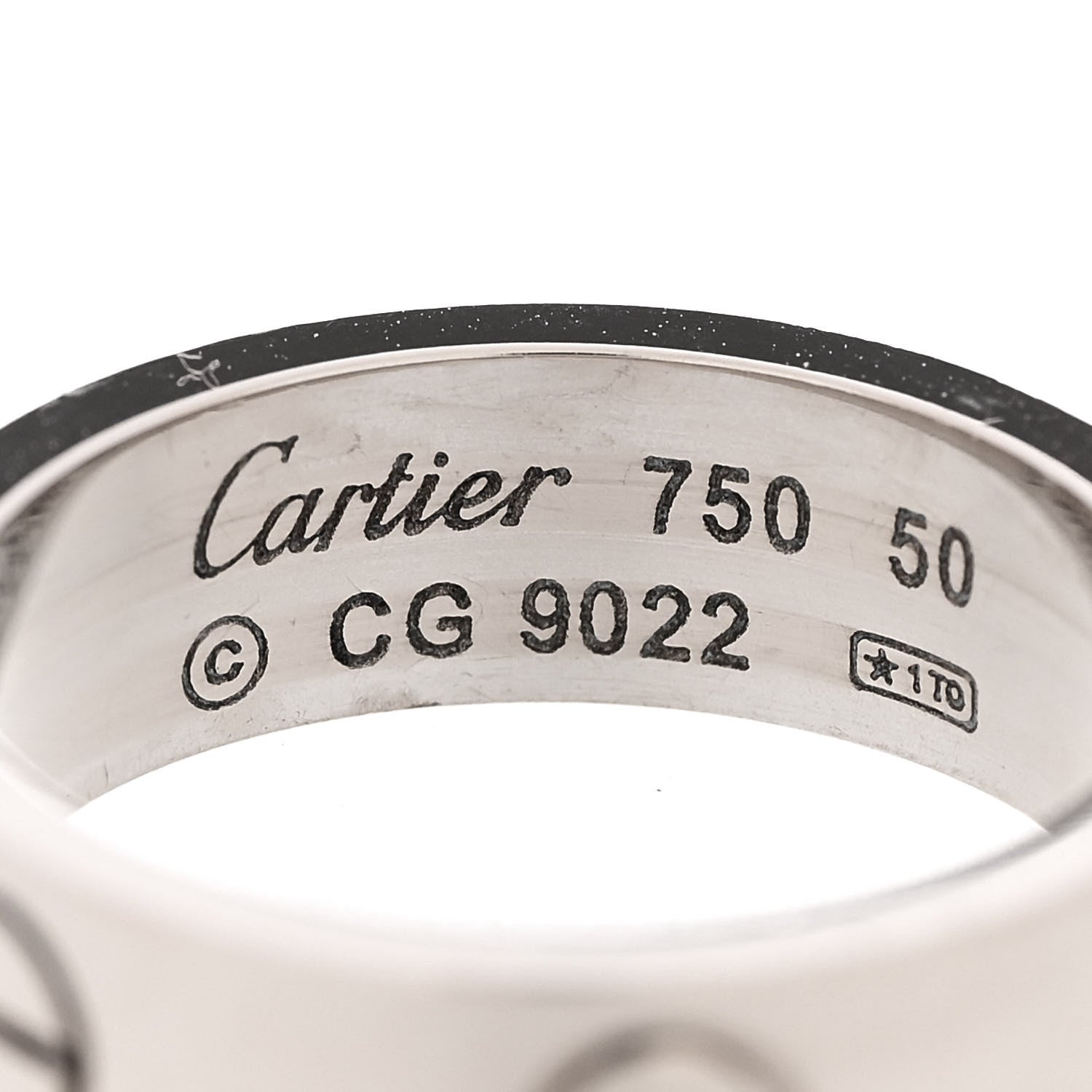 Cartier 18K White Gold 5.5mm LOVE Ring 50 5.25 4 of 4
