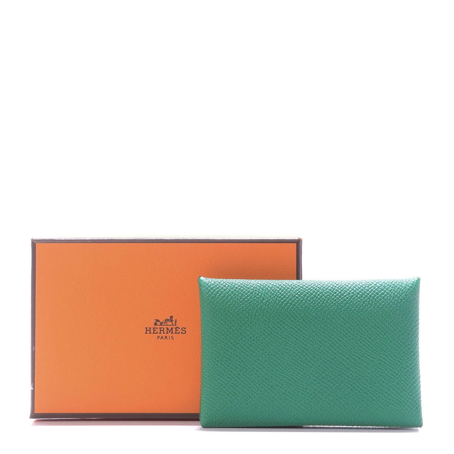 Hermes Epsom Calvi Card Case Vert Vertigo 8 of 8