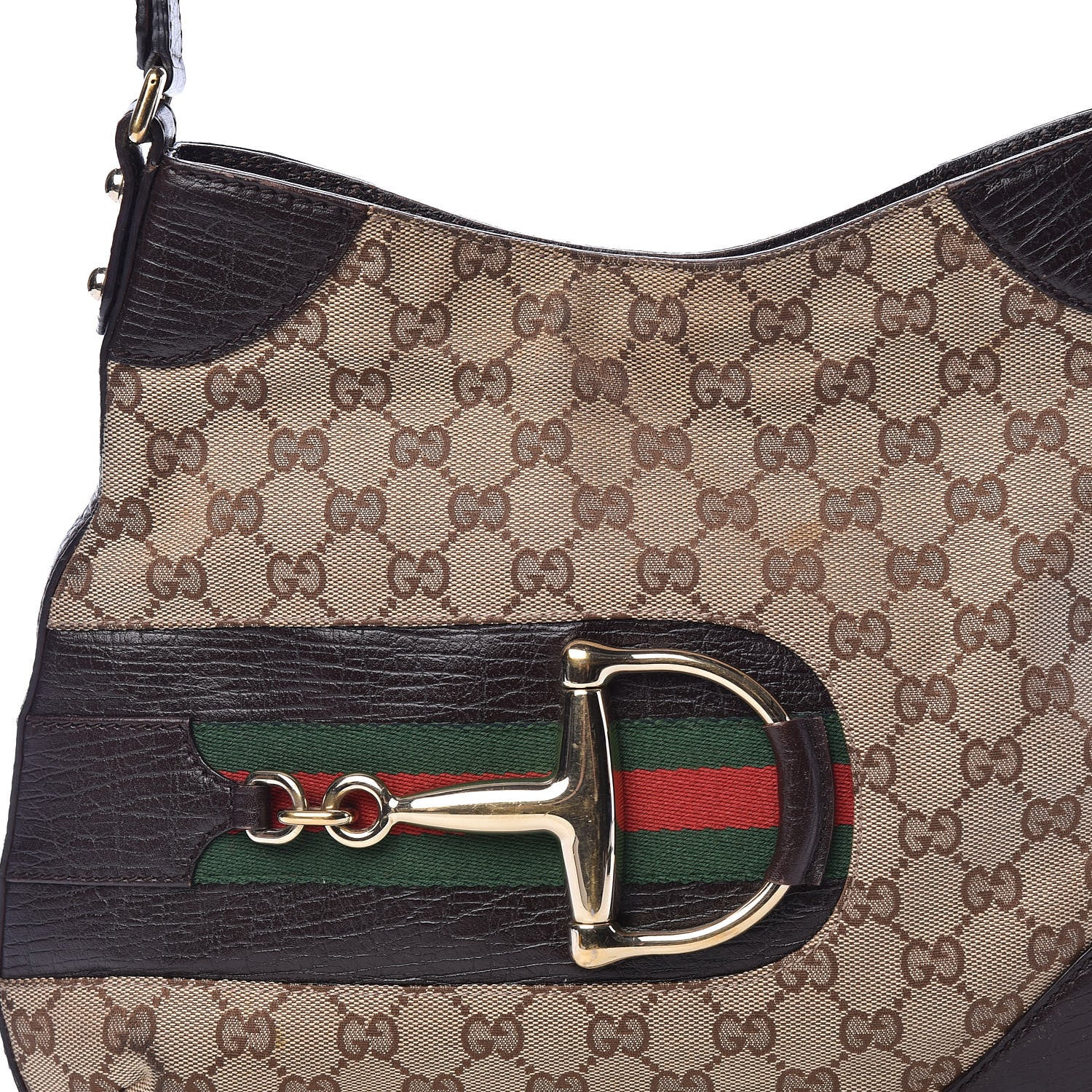 Gucci Monogram Hasler Hobo Dark Brown 10 of 13