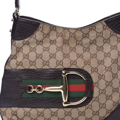 Gucci Monogram Hasler Hobo Dark Brown 10 of 13