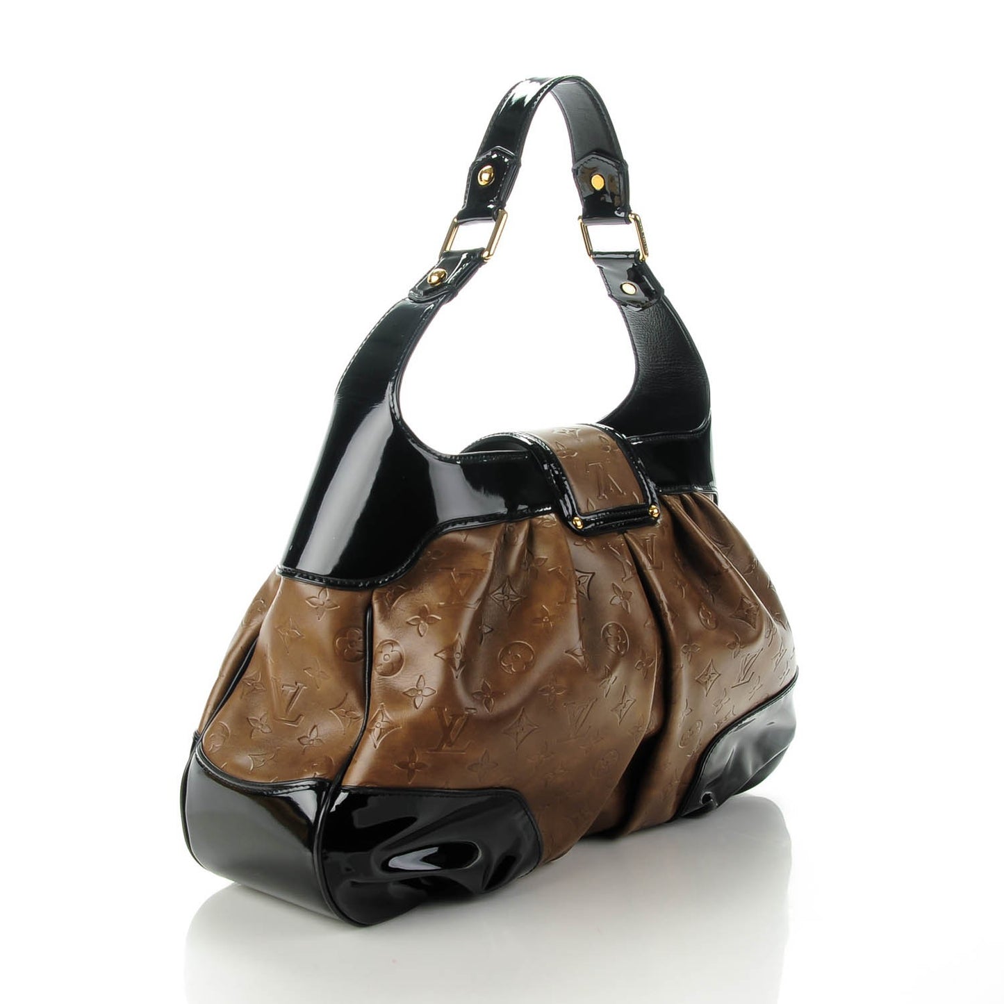 Monogram Embossed Polly Hobo Taupe