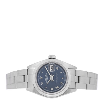 Rolex Stainless Steel 26mm Oyster Perpetual Date Watch Blue Roman 69160 2 of 4