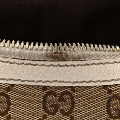 Gucci Monogram Bamboo Horsebit Hobo Off White 12 of 22