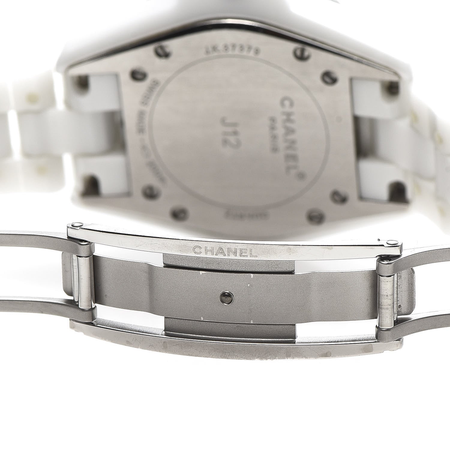 Chanel Stainless Steel Ceramic Diamond Dial 33mm J12 Quartz Watch White 7 of 8