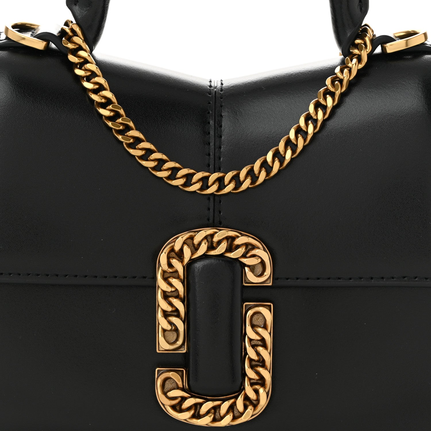 Marc Jacobs Calfskin The St Marc Mini Top Handle Bag  Black 7 of 9