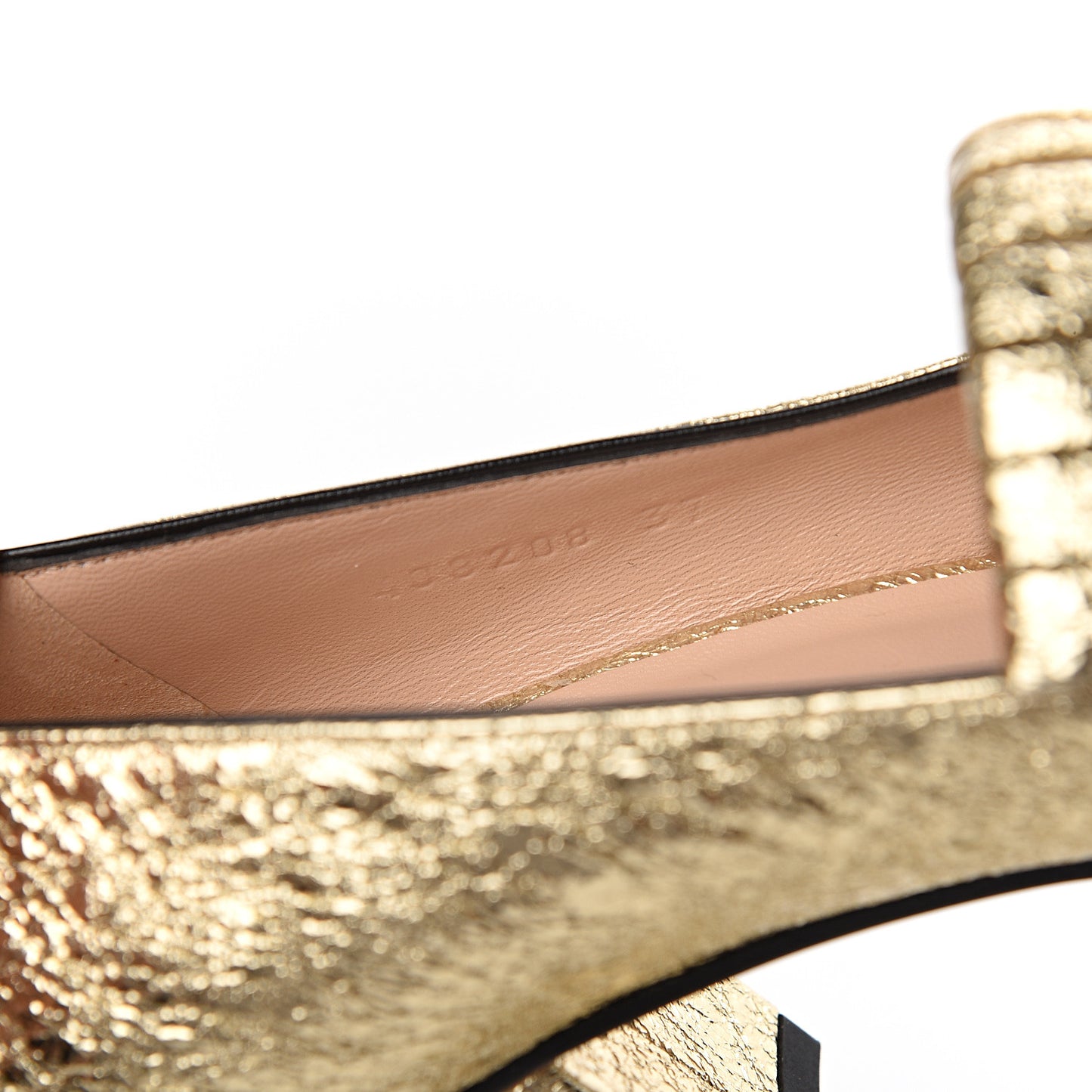 Galassia GG Marmont Fringe 50mm Loafer Pumps 37 Platino