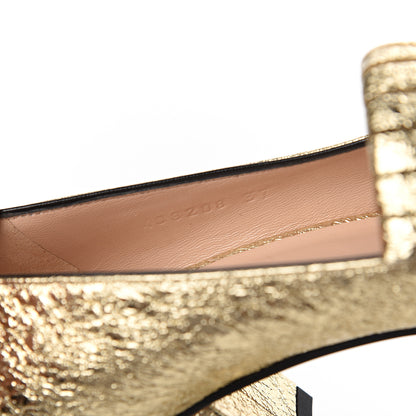 Gucci Galassia GG Marmont Fringe 50mm Loafer Pumps 37 Platino 8 of 9