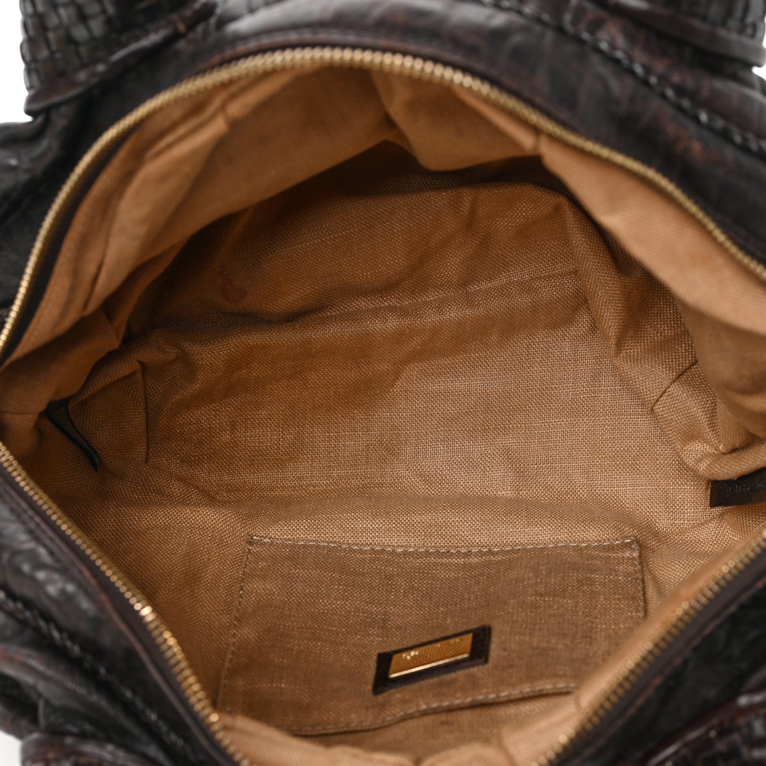 Fendi Zucca Nappa Nuvolata Vitello Tortuga Spy Bowler Tobacco Moro 5 of 9