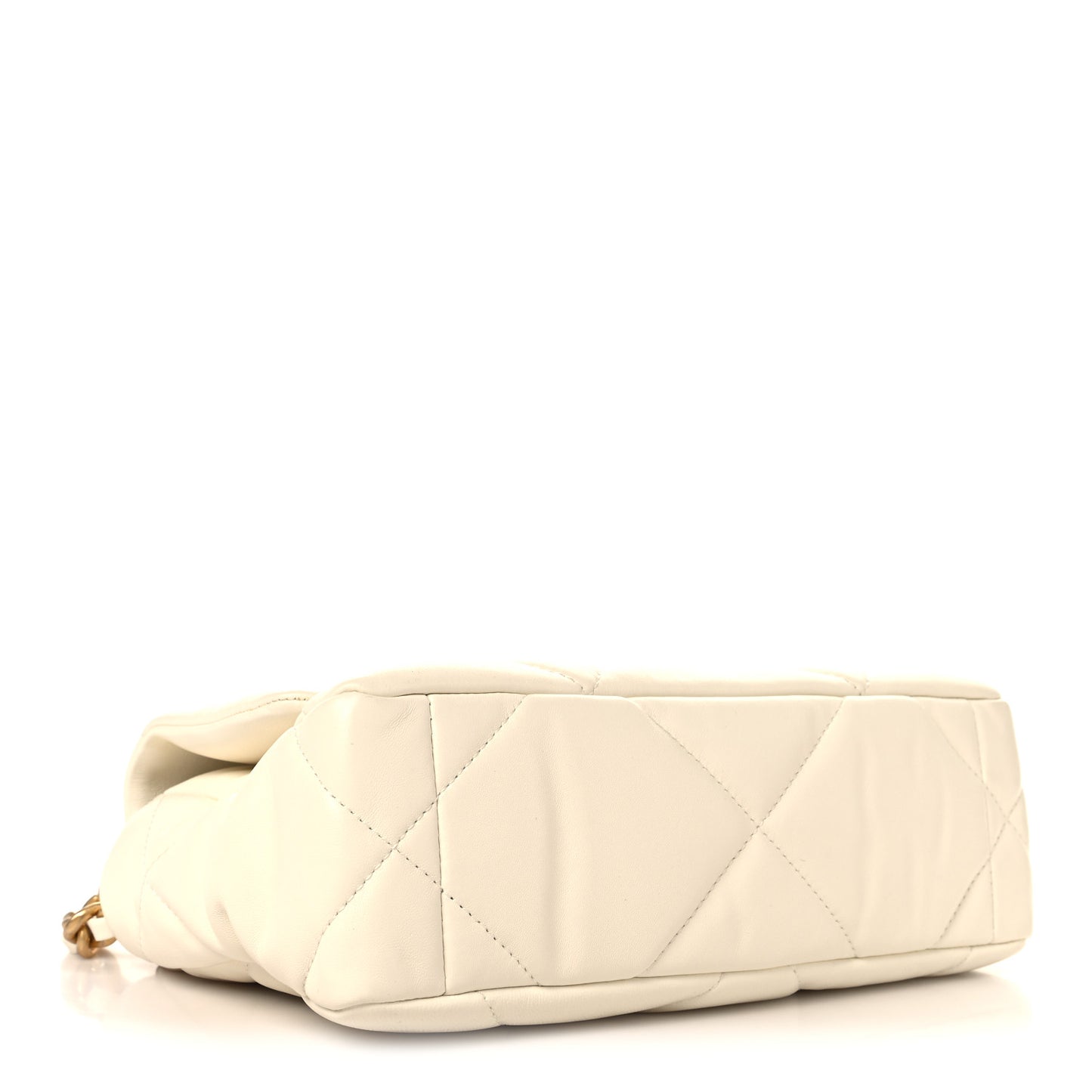 Lambskin Quilted Medium Chanel 19 Flap White