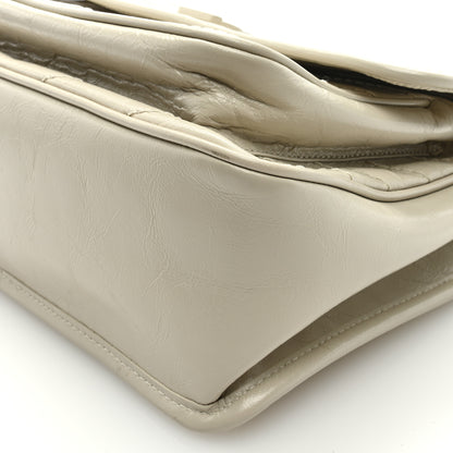 Saint Laurent Crinkled Calfskin Matelasse Monogram Medium Niki Chain Satchel Blanc Vintage 7 of 7