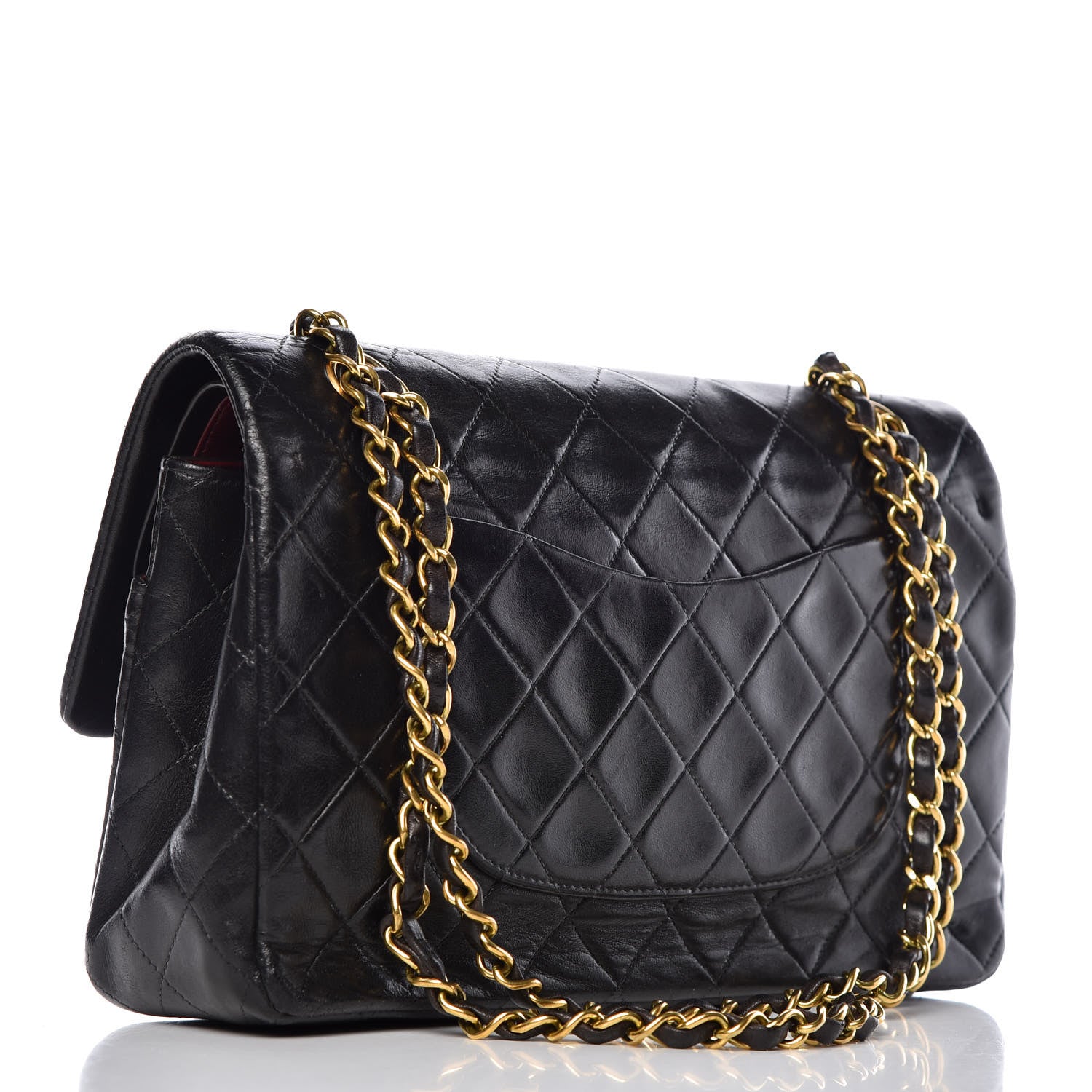 Chanel Lambskin Quilted Medium Double Flap Black 3 of 15