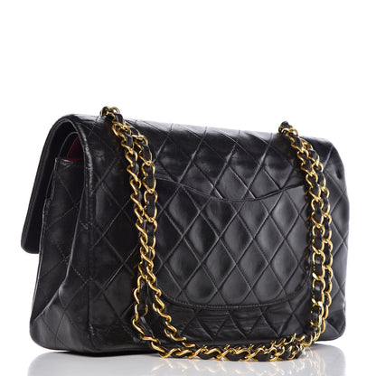 Chanel Lambskin Quilted Medium Double Flap Black 3 of 15