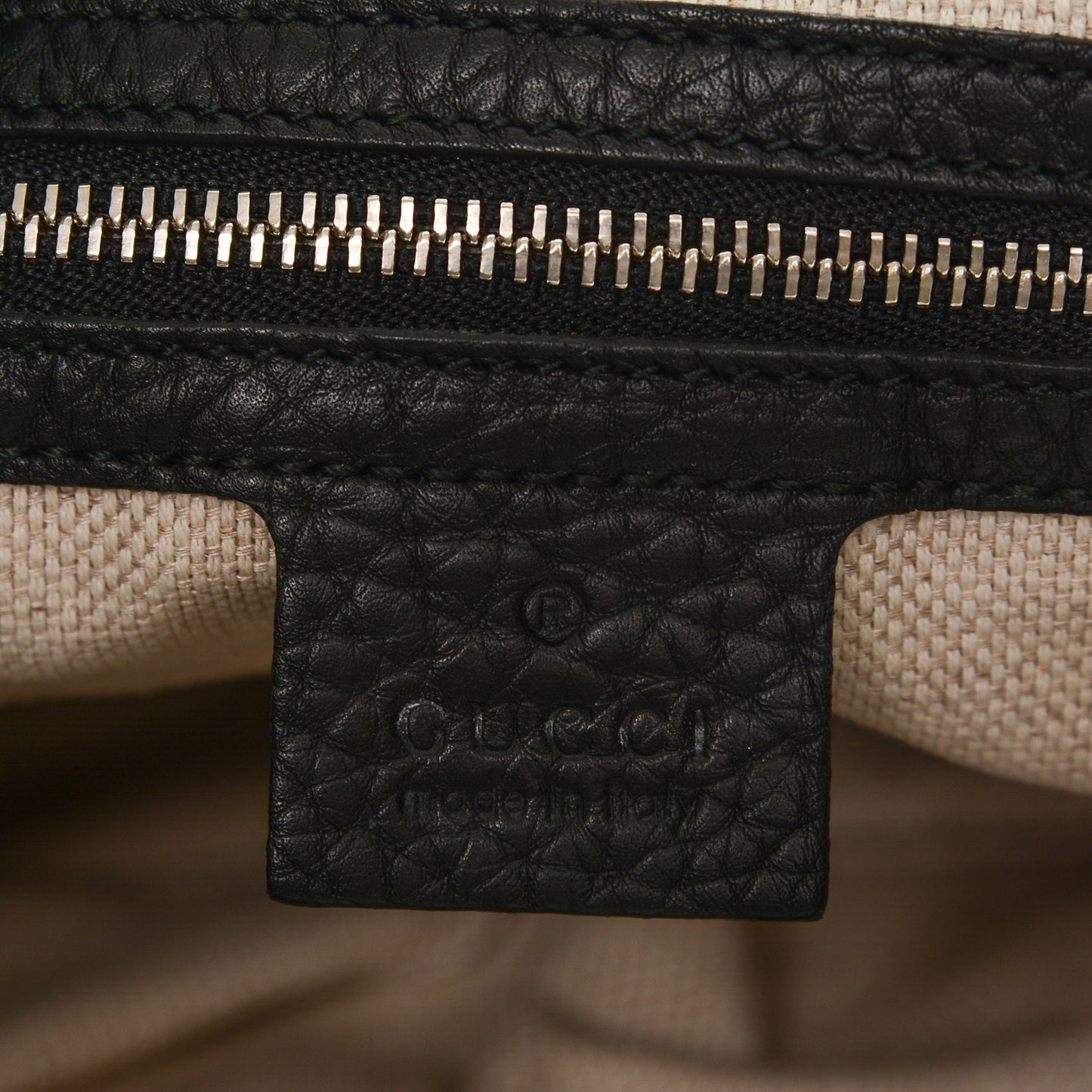 Pebbled Calfskin Studded Medium Soho Chain Shoulder Bag Black