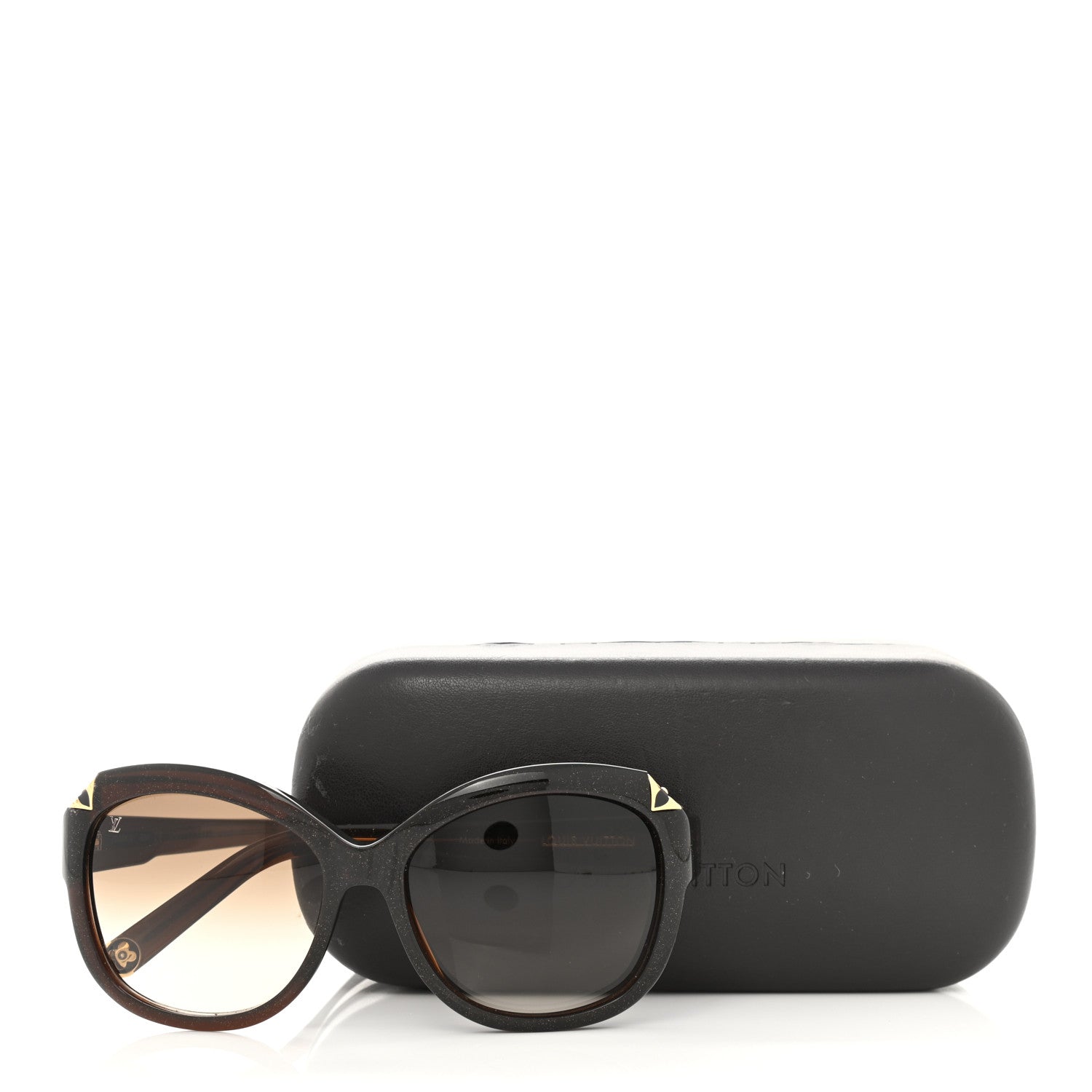 Louis Vuitton Acetate Hortensia Cat Eye Sunglasses Z0486W Brown Glitter 9 of 9