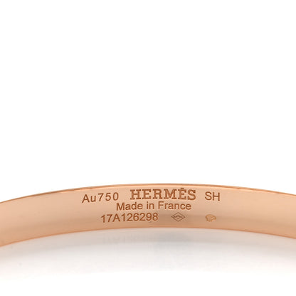 Hermes 18K Rose Gold PM Collier De Chien Bracelet SH 3 of 3