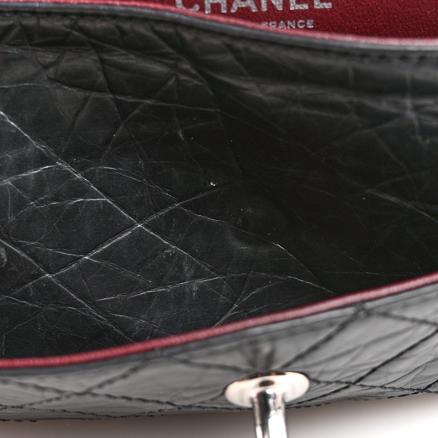 Chanel Aged Calfskin Quilted Medium Double Flap Black 15 of 15