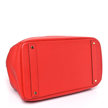 Hermes Togo HAC Birkin 40  Rouge Casaque 3 of 11