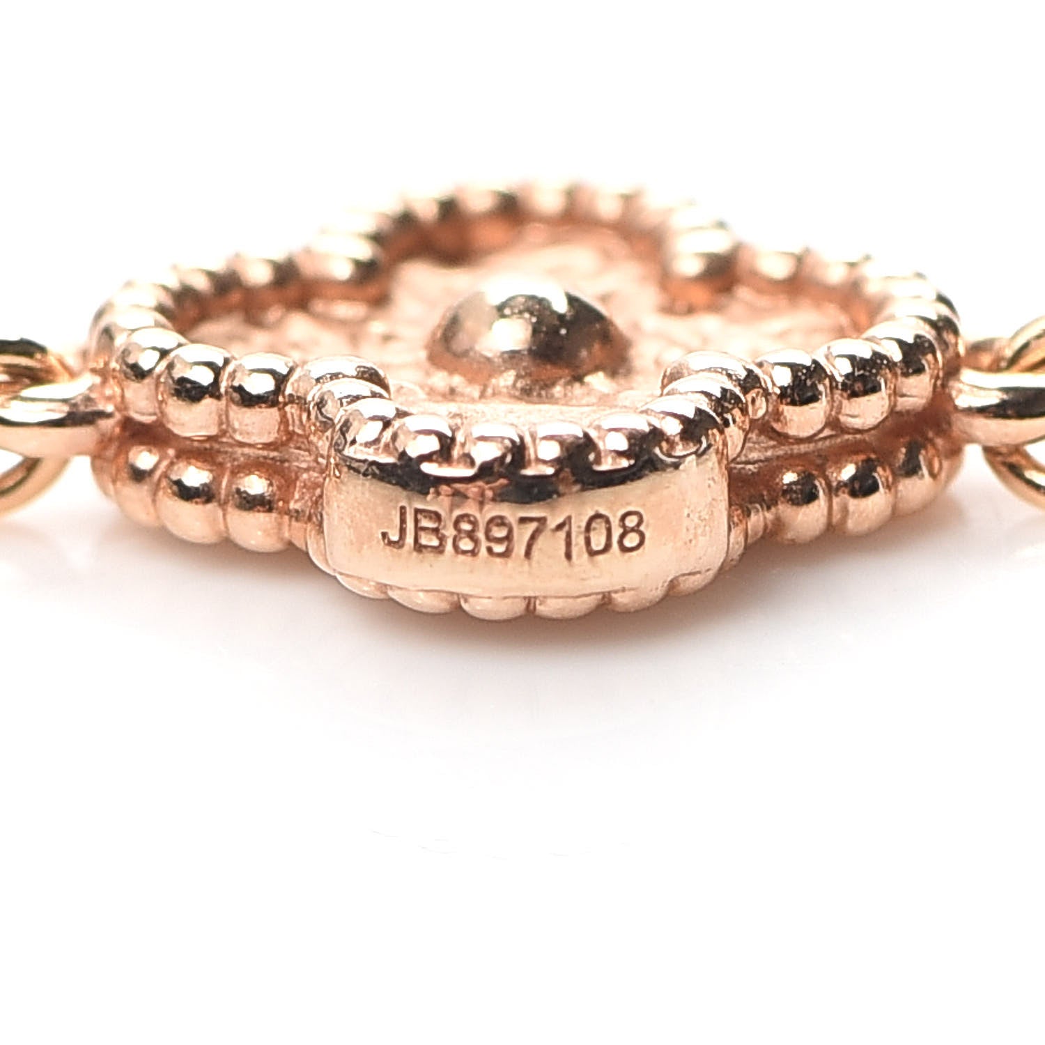 Van Cleef & Arpels 18K Rose Gold 6 Motifs Sweet Alhambra Bracelet 6 of 8