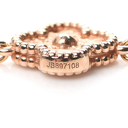 Van Cleef & Arpels 18K Rose Gold 6 Motifs Sweet Alhambra Bracelet 6 of 8