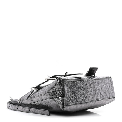 Givenchy Metallic Calfskin Small Voyou Bag Silver 4 of 10