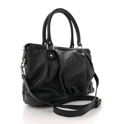 Gucci Guccissima Medium Sukey Top Handle Tote Black 2 of 12