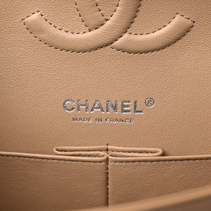 Chanel Lambskin Quilted Medium Double Flap Dark Beige 5 of 9