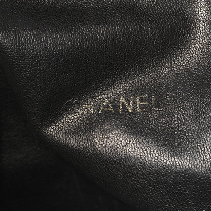 Chanel Lambskin Diamond Stitched CC Drawstring Shoulder Bag Black 6 of 11