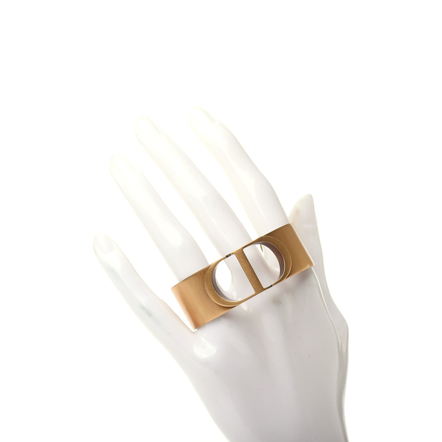 Christian Dior Metal 30 Montaigne Cuff Bracelet Gold 2 of 4
