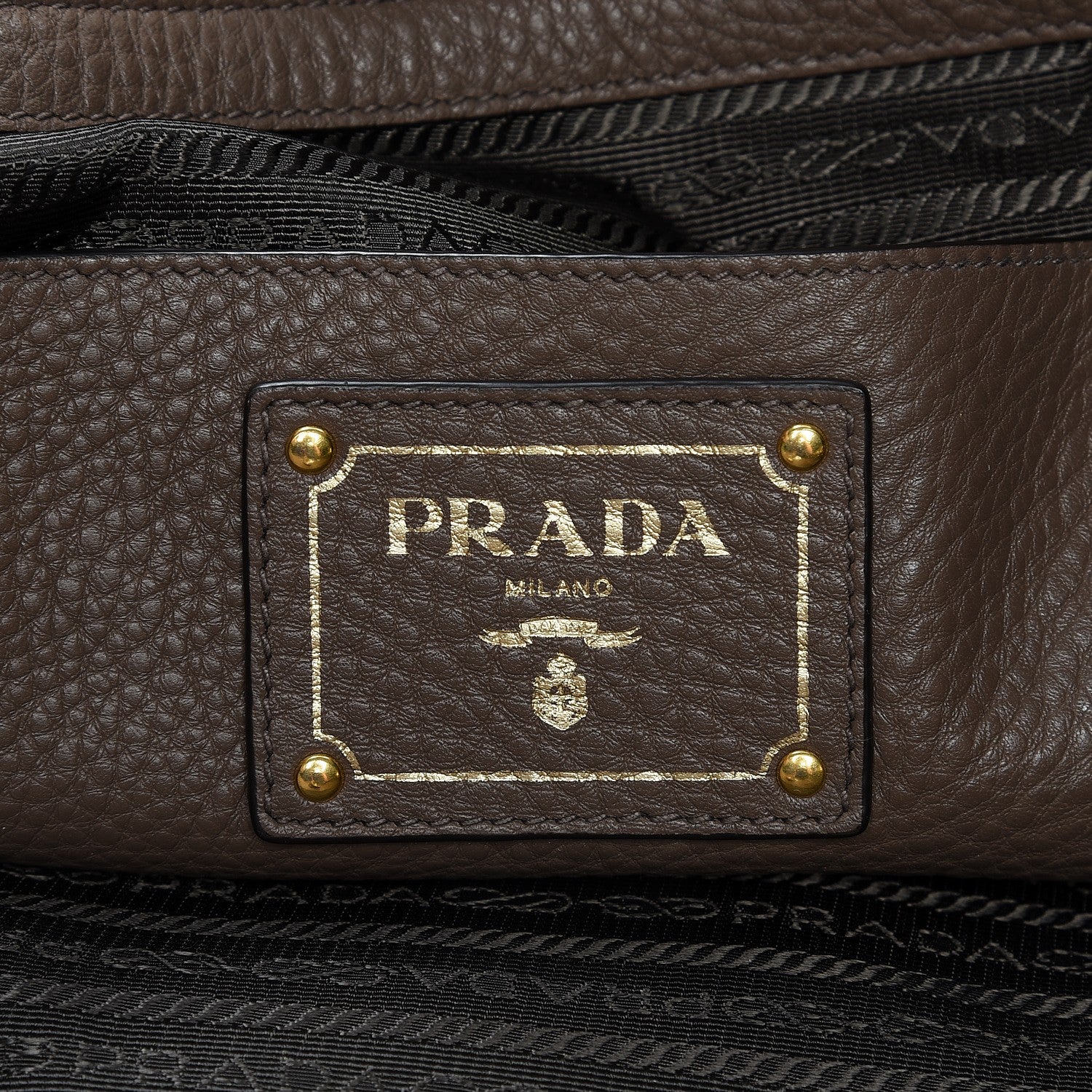 Prada Vitello Daino Shopping Tote Bambu 7 of 8
