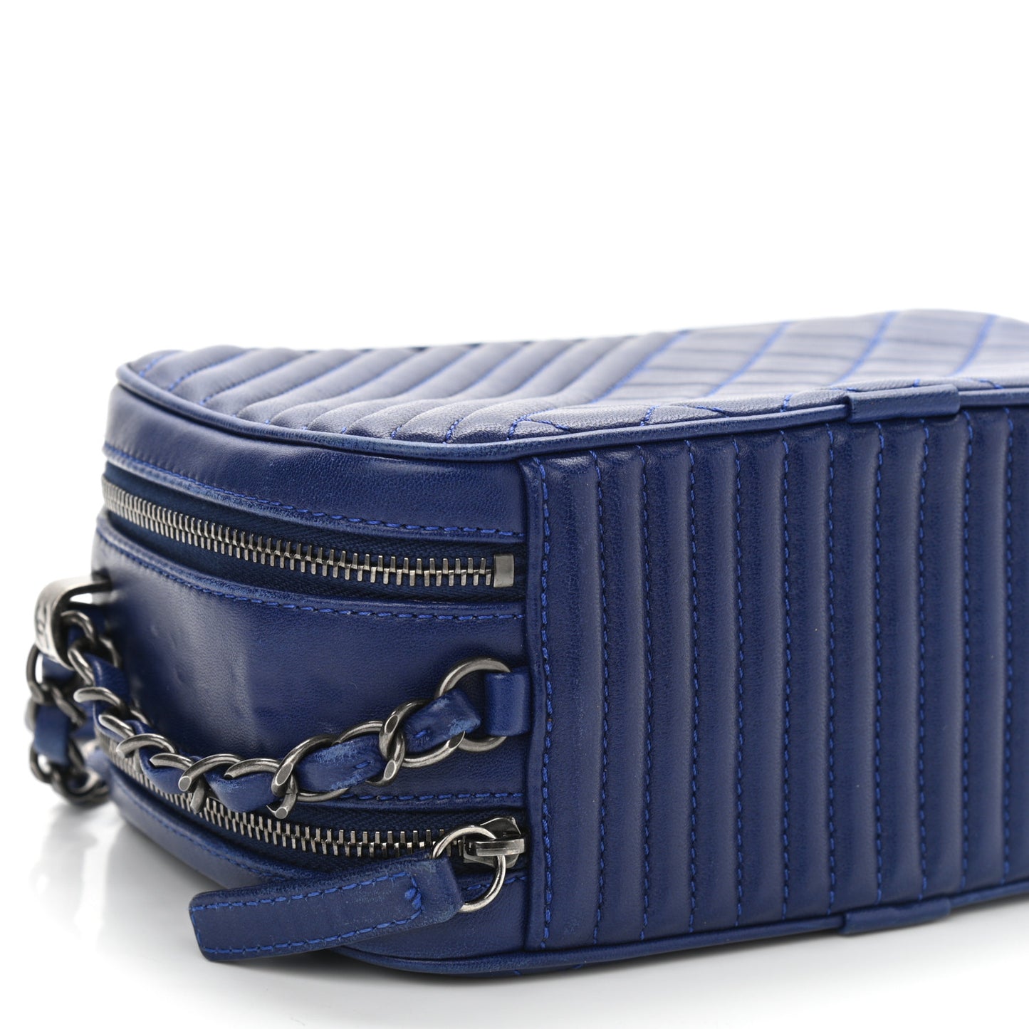 Lambskin Small Coco Boy Camera Case Blue