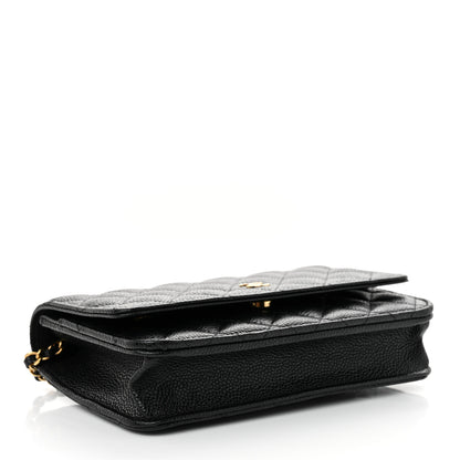 Chanel Caviar Quilted Wallet on Chain WOC Black 4 of 12