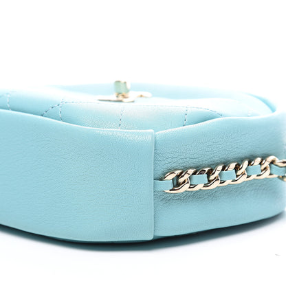 Chanel Goatskin Quilted Small Casual Trip Camera Case Light Blue 6 of 11