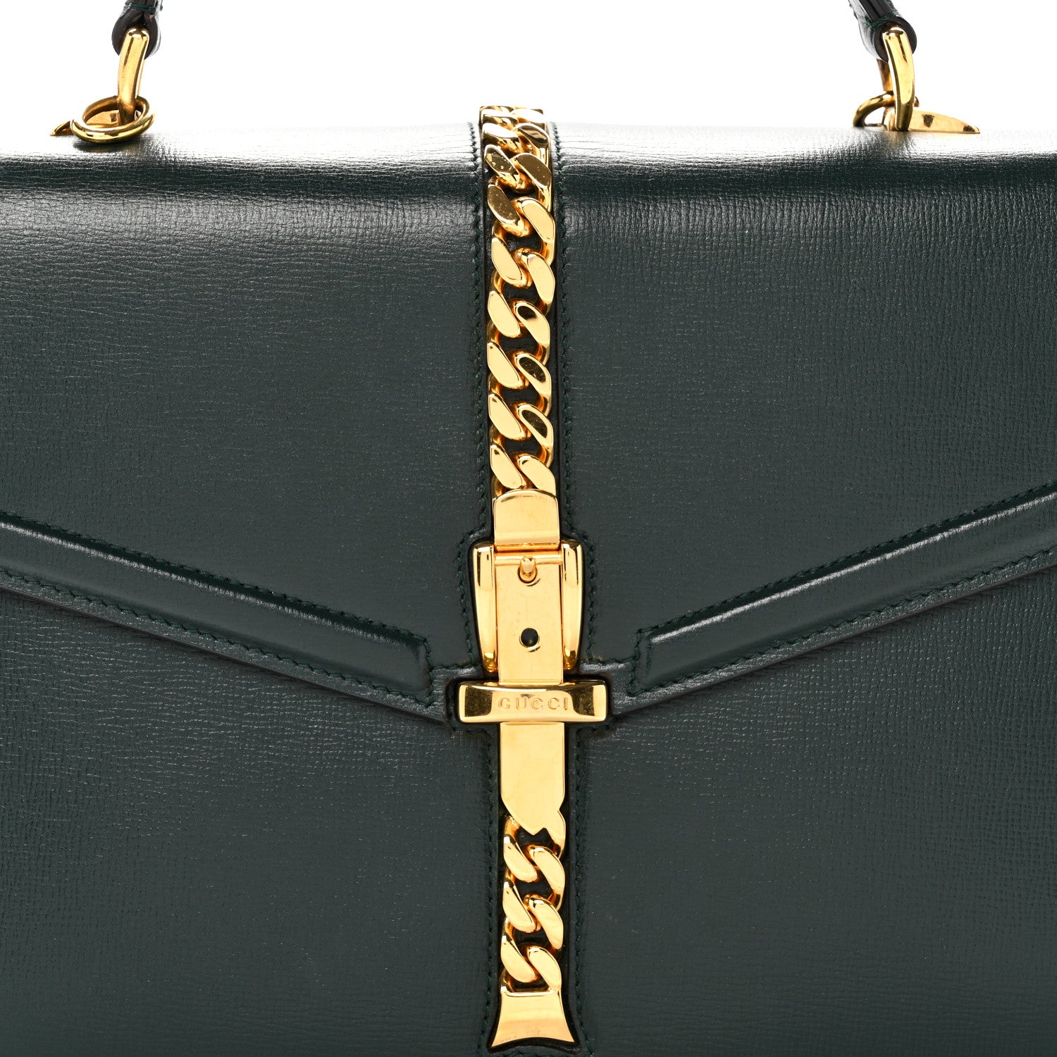 Gucci Azalea Calfskin Small Sylvie 1969 Top Handle Bag Green 8 of 16