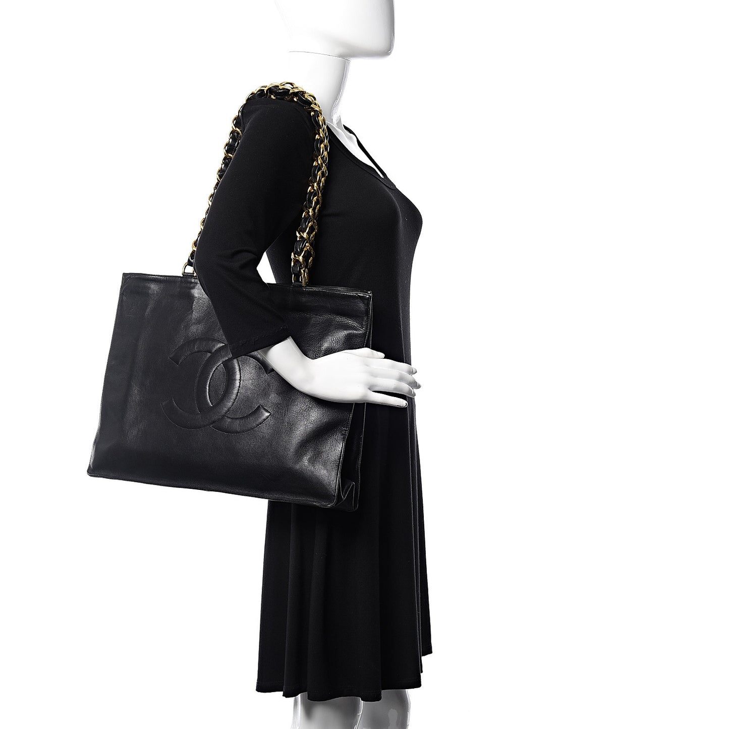 Lambskin CC Shoulder Bag Black